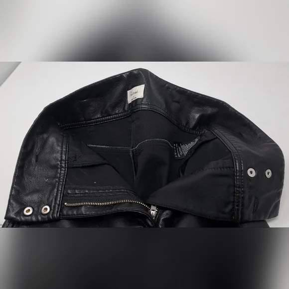 Wilfred Free Women's Faux Leather Pants Black High Waist Size 00 13"" Waist - Picture 4 of 15